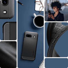 Spigen PUZDRO SPIGEN RUGGED ARMOR PRE GOOGLE PIXEL 8A - MATNÁ ČIERNA