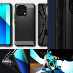 Spigen PUZDRO SPIGEN RUGGED ARMOR PRE XIAOMI REDMI NOTE 13 4G / LTE - MATNÉ ČIERNE