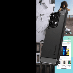 Spigen PUZDRO SPIGEN RUGGED ARMOR PRE XIAOMI REDMI NOTE 13 PRO 5G / POCO X6 5G - MATNÉ ČIERNE