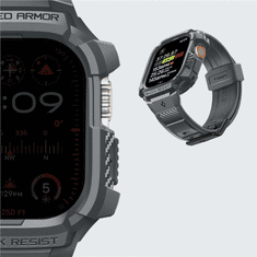 Spigen PUZDRO SPIGEN RUGGED ARMOR PRO PRE APPLE WATCH ULTRA 1/2 (49 MM) - TMAVOSIVÉ