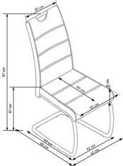 Halmar Moderní jídelní židle K349 šedá (2p=4szt) (2 Karton)