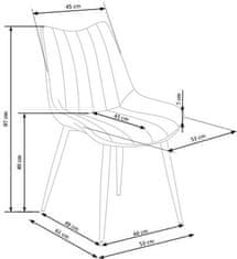 Halmar Moderní jídelní židle K388 tmavě zelená (1p=4szt)