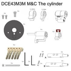 danalock M&C Modulárny cylinder pre Danalock V3, vnútorná dĺžka 30 mm