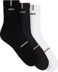 Hugo Boss 3 PACK - pánske ponožky BOSS 50524324-960 (Veľkosť 39-42)