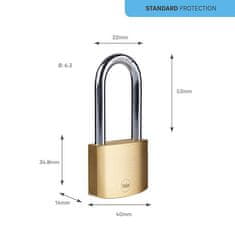 Zámok visiaci Y110B/50/166/1 3KL YALE