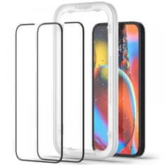 Spigen TVRDENÉ SKLO SPIGEN ALM GLASS FC 2 BALENIE IPHONE 13 / 13 PRO / 14 ČIERNA