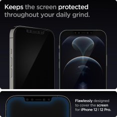 Spigen TVRDENÉ SKLO SPIGEN GLAS.TR "EZ FIT" 2 BALENIE IPHONE 12/12 PRO