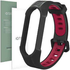 Tech-protect TECH-PROTECT ARMOR XIAOMI MI SMART BAND 5/6/6 NFC ČIERNA/ČERVENÁ