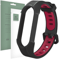 Tech-protect TECH-PROTECT ARMOR XIAOMI MI SMART BAND 5 / 6 / 7 / NFC BLACK/RED