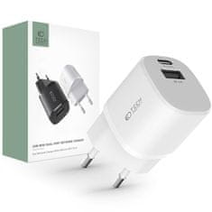 Tech-protect TECH-PROTECT C20W MINI 2-PORTOVÁ SIEŤOVÁ NABÍJAČKA PD20W/QC3.0 BIELA