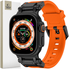 Tech-protect TECH-PROTECT DELTA PRO APPLE HODINKY 4 / 5 / 6 / 7 / 8 / 9 / SE / ULTRA 1 / 2 (42 / 44 / 45 / 49 MM) ORANŽOVÁ/ČIERNA