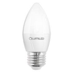 LUMILED 6x LED žiarovka E27 B35 5W = 40W 470lm 6500K Studená biela 180°