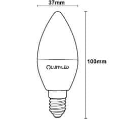 LUMILED 6x LED žiarovka E14 B35 5W = 40W 470lm 4000K Neutrálna biela 180°