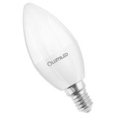 LUMILED 6x LED žiarovka E14 B35 10W = 75W 1055lm 6500K Studená biela 180°