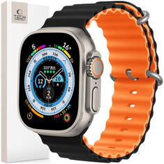 Tech-protect TECH-PROTECT ICONBAND PRO APPLE HODINKY 4 / 5 / 6 / 7 / 8 / 9 / SE / ULTRA 1 / 2 (42 / 44 / 45 / 49 MM) ČIERNA/ORANŽOVÁ