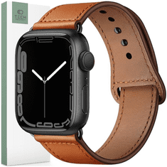 Tech-protect TECH-PROTECT LEATHERFIT APPLE HODINKY 4 / 5 / 6 / 7 / 8 / 9 / SE / ULTRA 1 / 2 (42 / 44 / 45 / 49 MM) HNEDÁ