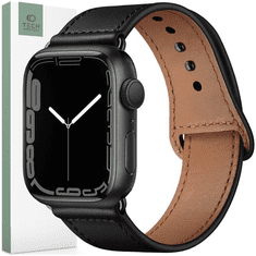 Tech-protect TECH-PROTECT LEATHERFIT APPLE HODINKY 4 / 5 / 6 / 7 / 8 / 9 / SE / ULTRA 1 / 2 (42 / 44 / 45 / 49 MM) ČIERNA