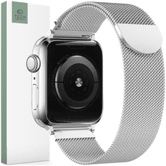 Tech-protect TECH-PROTECT MILANESBAND APPLE WATCH 4 / 5 / 6 / 7 / 8 / 9 / SE (38 / 40 / 41 MM) STRIEBORNÉ