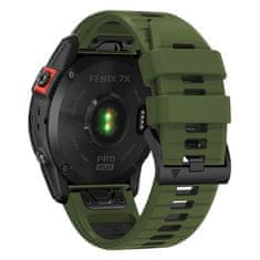 Tech-protect TECH-PROTECT ICONBAND PRO GARMIN FENIX 3 / 5X / 3HR / 5X PLUS / 6X / 6X PRO / 7X ARMY ZELENÁ/ČIERNA