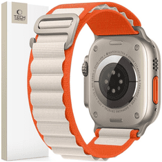 Tech-protect TECH-PROTECT NYLON PRO APPLE HODINKY 4 / 5 / 6 / 7 / 8 / 9 / SE / ULTRA 1 / 2 (42 / 44 / 45 / 49 MM) ORANŽOVÉ / MOUSY