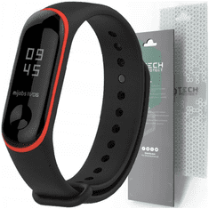 Tech-protect TECH-PROTECT SMOOTH XIAOMI MI BAND 3/4 ČIERNA/ČERVENÁ