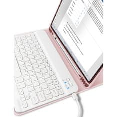 Tech-protect TECH-PROTECT SC PEN + KLÁVESNICA IPAD 10.2 7 / 8 / 9 / 2019-2021 RUŽOVÁ