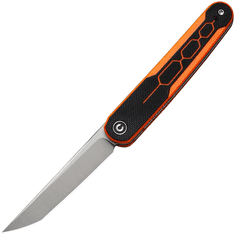 Civilight C23015-2 KwaiQ vreckový nôž 7,6 cm, Satin, čierno-oranžová, G10