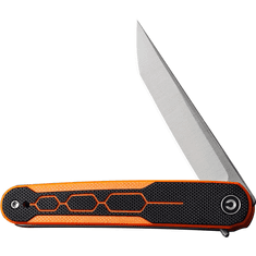 Civilight C23015-2 KwaiQ vreckový nôž 7,6 cm, Satin, čierno-oranžová, G10