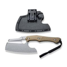 Civilight C21041-3 Aratra outdoorový nôž sekáčik/sekera 18,6 cm, Stonewash, hnedá Tan, G10, puzdro