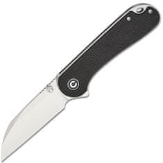 Civilight C18062AF-3 Elementum Wharncliffe vreckový nôž 7,6 cm, Satin, čierna, Micarta, oceľ