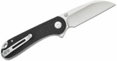 Civilight C18062AF-3 Elementum Wharncliffe vreckový nôž 7,6 cm, Satin, čierna, Micarta, oceľ