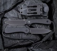 Civilight C2105A Elementum taktický nôž 10 cm, Black Stonewash, čierna, G10, puzdro Kydex