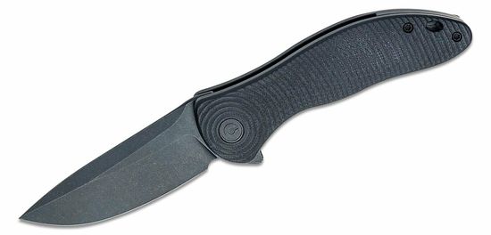 Civilight C20075D-1 Synergy3 Drop Point vreckový nôž 8,2 cm, Black Stonewash, čierna, G10