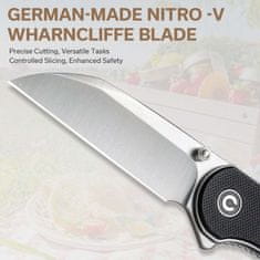 Civilight C18062AF-1 Elementum Wharncliffe vreckový nôž 7,6 cm, Satin, čierna, G10, oceľ