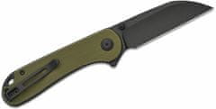 Civilight C18062AF-2 Elementum Wharncliffe vreckový nôž 7,6 cm, čierna, zelená G10, oceľ