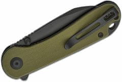 Civilight C18062AF-2 Elementum Wharncliffe vreckový nôž 7,6 cm, čierna, zelená G10, oceľ