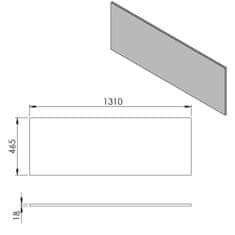 SAPHO CIRASA doska DTDL 131x1, 8x46, 5cm, dub strieborný CR131-1111 - Sapho