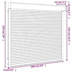 Vidaxl Predokenná roleta, hliník 160x150 cm, antracitová