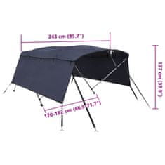 Vidaxl Strieška Bimini s 3 oblúkmi a stenami 243x(170-182)x137 cm