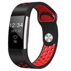 BStrap Silicone Sport (Small) remienok na Fitbit Charge 2, black/red