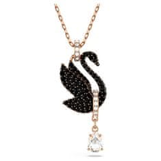 Swarovski Luxusný bronzový náhrdelník s kryštálmi Iconic Swan 5678045