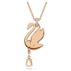 Swarovski Luxusný bronzový náhrdelník s kryštálmi Iconic Swan 5678045