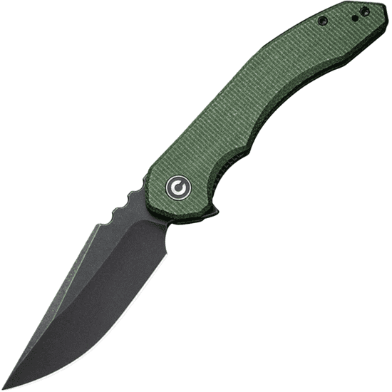 Civilight C23050-3 Bluetick vreckový nôž 8,8 cm, Black Stonewash, zelená, Micarta