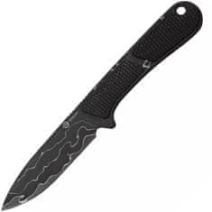 Civilight C23010-DS1 Mini Elementum pevný nôž na krk 5,7 cm, damašek, tmavozelená, Micarta, puzdro