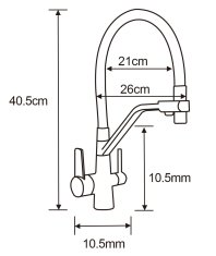 Mexen Elias, 1-komorový granitový drez 795x480x200 mm a drezová batéria Duo, šedá, 6511-71-671701-57-B