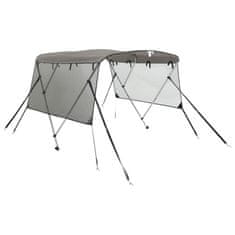 Vidaxl Strieška Bimini s 3 oblúkmi a sieť. stenami 183x(170-182)x137cm