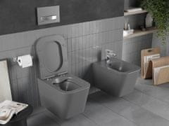 Mexen Teo WC Rimless s WC doskou slim, duroplast, tmavo-šedá matná, 30854071