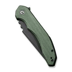 Civilight C23050-3 Bluetick vreckový nôž 8,8 cm, Black Stonewash, zelená, Micarta