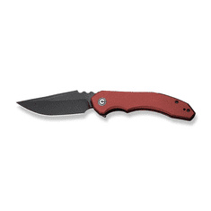 Civilight C23050-2 Bluetick vreckový nôž 8,8 cm, Black Stonewash, červená burgundy, G10