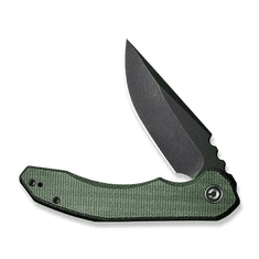 Civilight C23050-3 Bluetick vreckový nôž 8,8 cm, Black Stonewash, zelená, Micarta